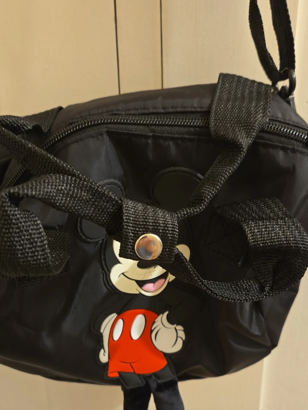 Disney Zara Black Mickey Mouse Duffle/crossbody Bag